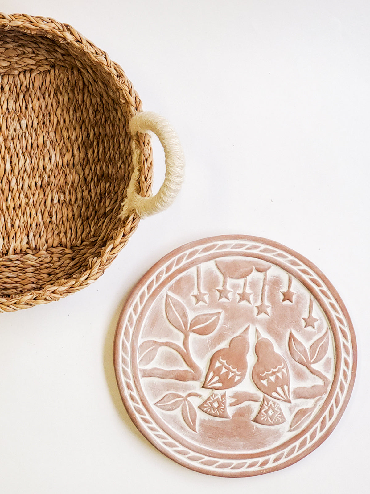 Bread Warmer & Basket - Lovebirds Round-4