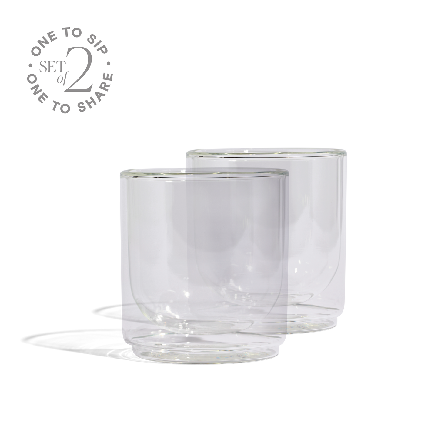 Cove 10oz Glass Tumbler - Set of 2 - Clear