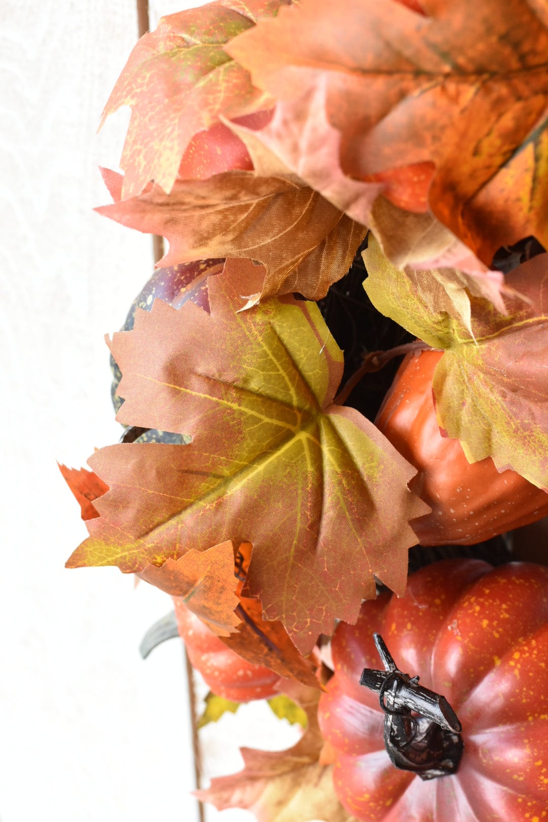 22" Faux Pumpkin + Pinecone Wreath