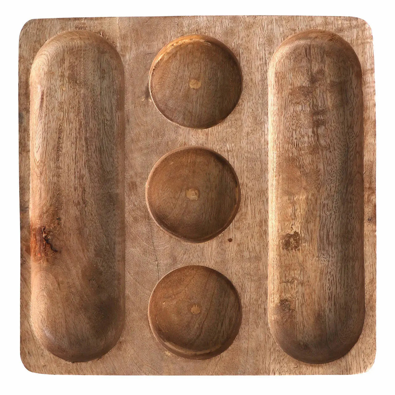 Bouffe Acacia Wood & Ceramic Food Platter