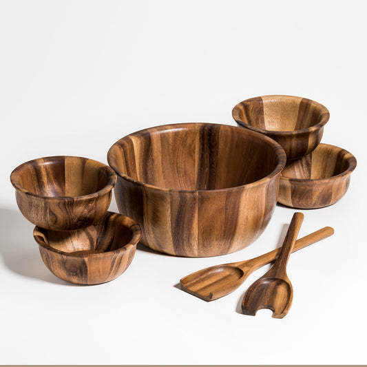 Large Salad Bowl with servers & 4 Individuals